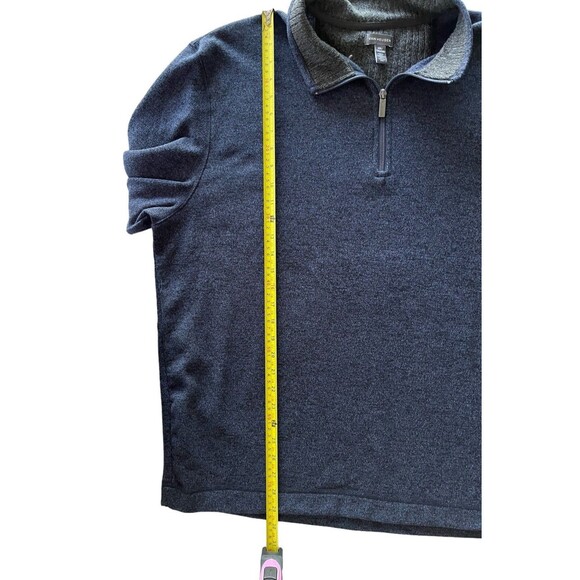 Van Heusen Men’s Sweater Pull Over Top Shirt Jacket 1/4 Zip Blue Size XXL - Picture 3 of 5